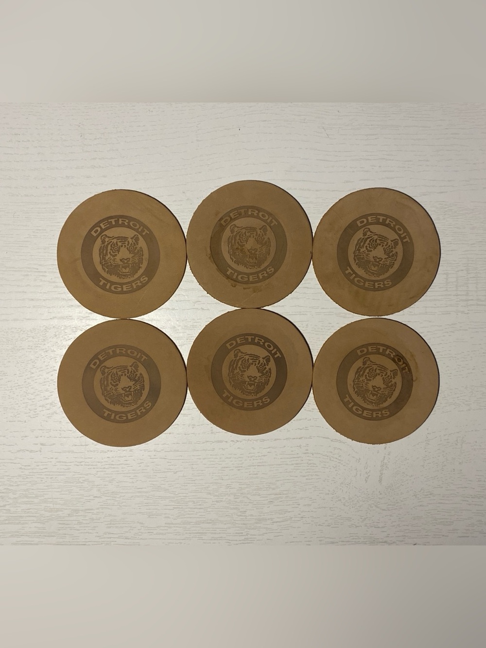 Detroit Tigers Leather Coasters